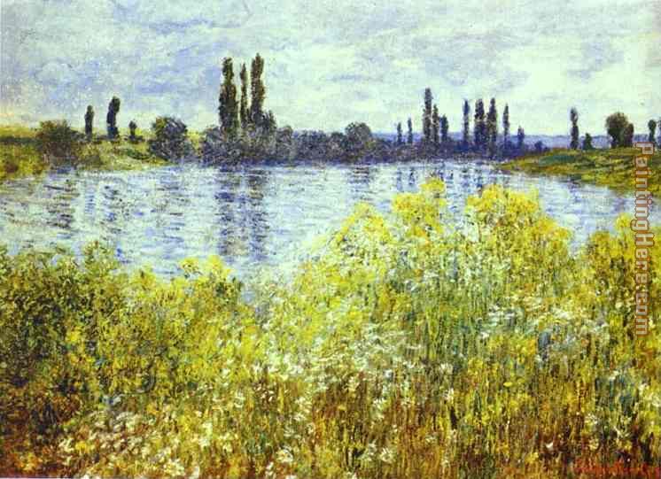 Bank of the Seine Vetheuil painting - Claude Monet Bank of the Seine Vetheuil art painting